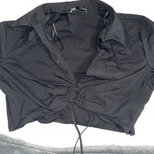 Zara black long sleeve top